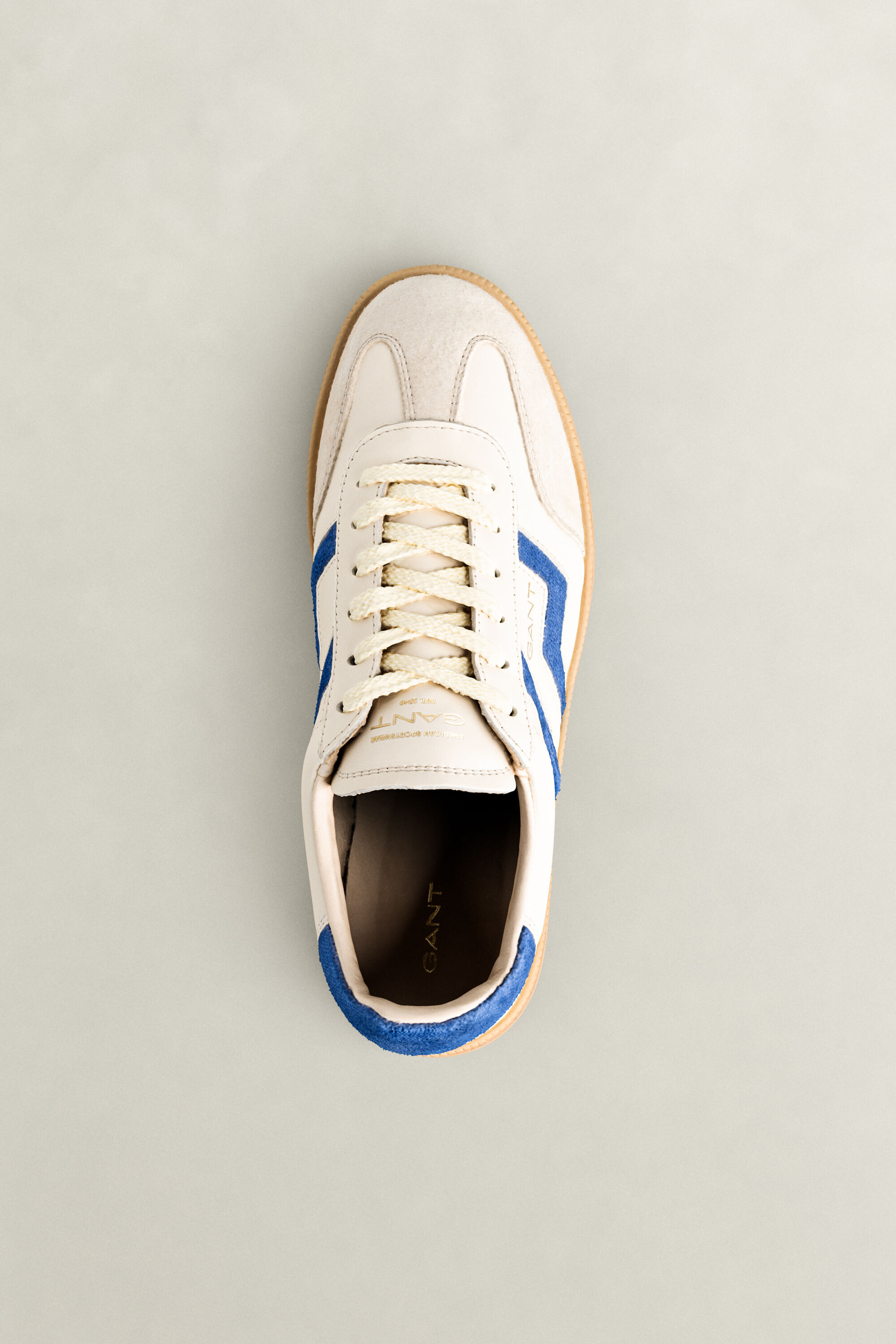 Cuzima Leather Suede Sneakers — CREAM