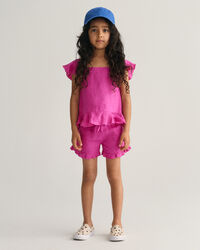 Girls Leinen Shorts mit R&uuml;schen