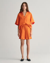 Relaxed Fit Leinenmix Pull-On Shorts