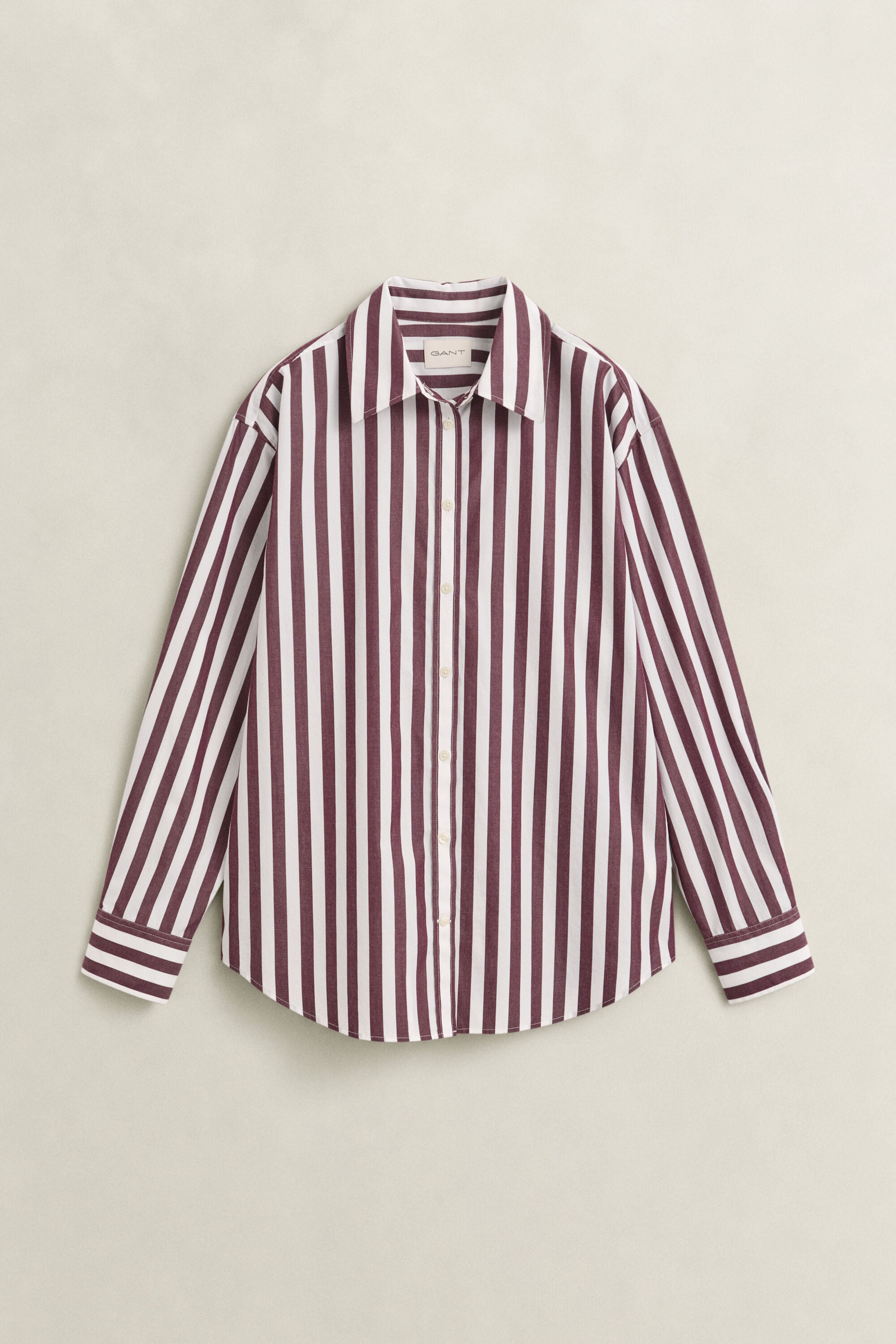 Relaxed Fit Popeline Bluse mit Streifen