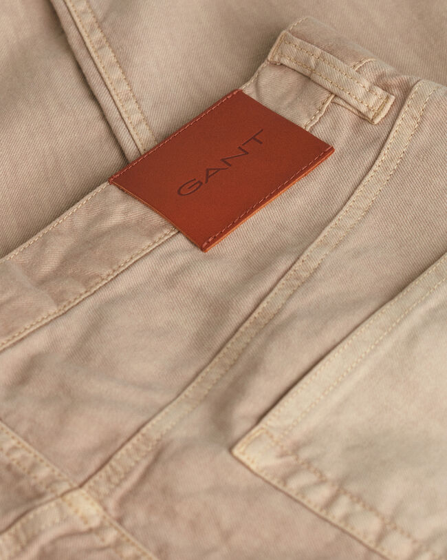 Slim Fit Jeans aus Baumwolle und Leinen