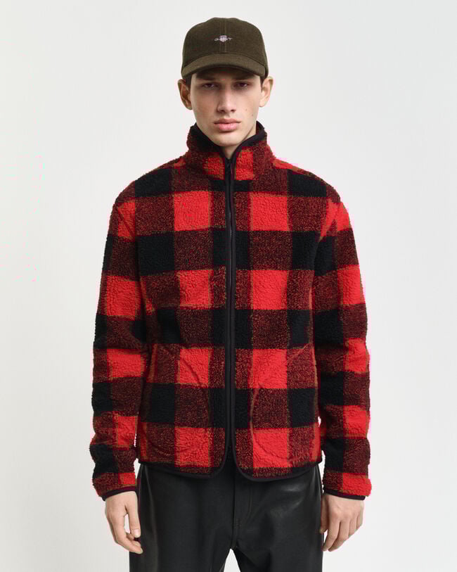 Karierte Fleecejacke