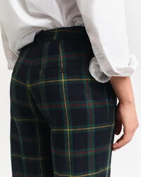 Karierte Anzughose mit geradem Bein