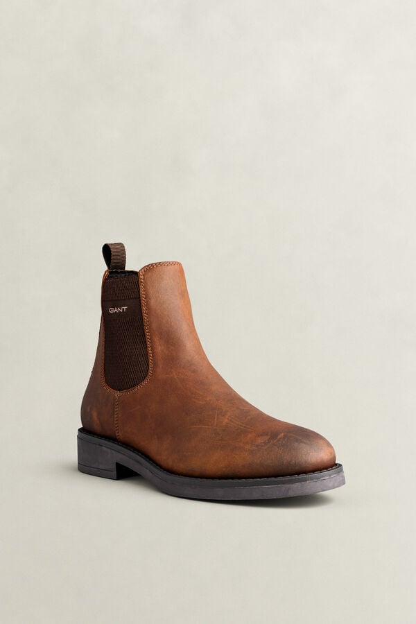 Prepdale Leather Chelsea Boots — COGNAC BROWN