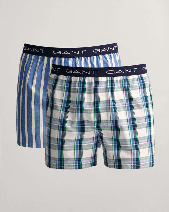 2er-Pack Boxershorts Karos & Streifen