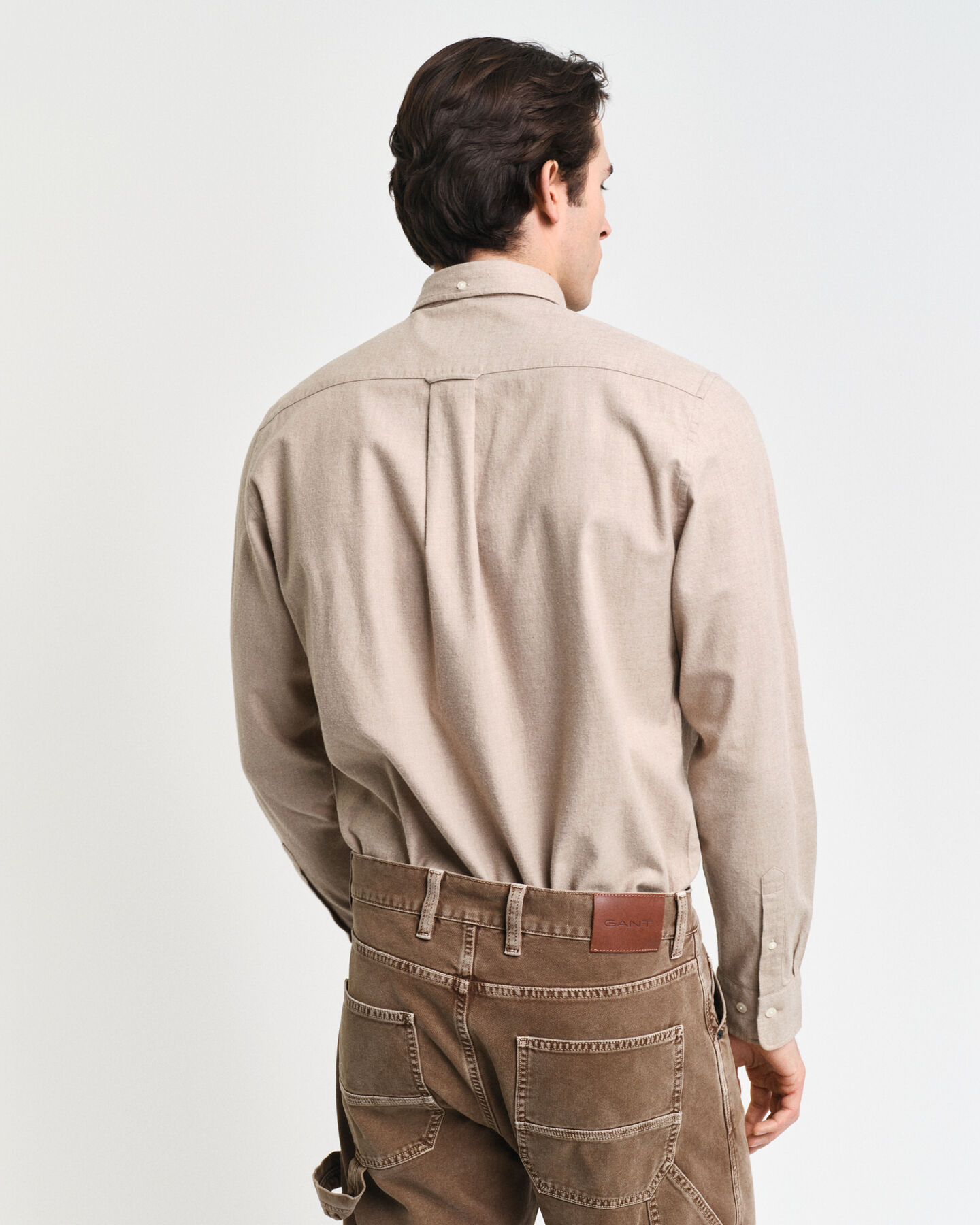 Regular Fit Melange Flanellhemd