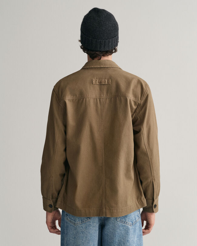 Hemdjacke aus gebürstetem Twill