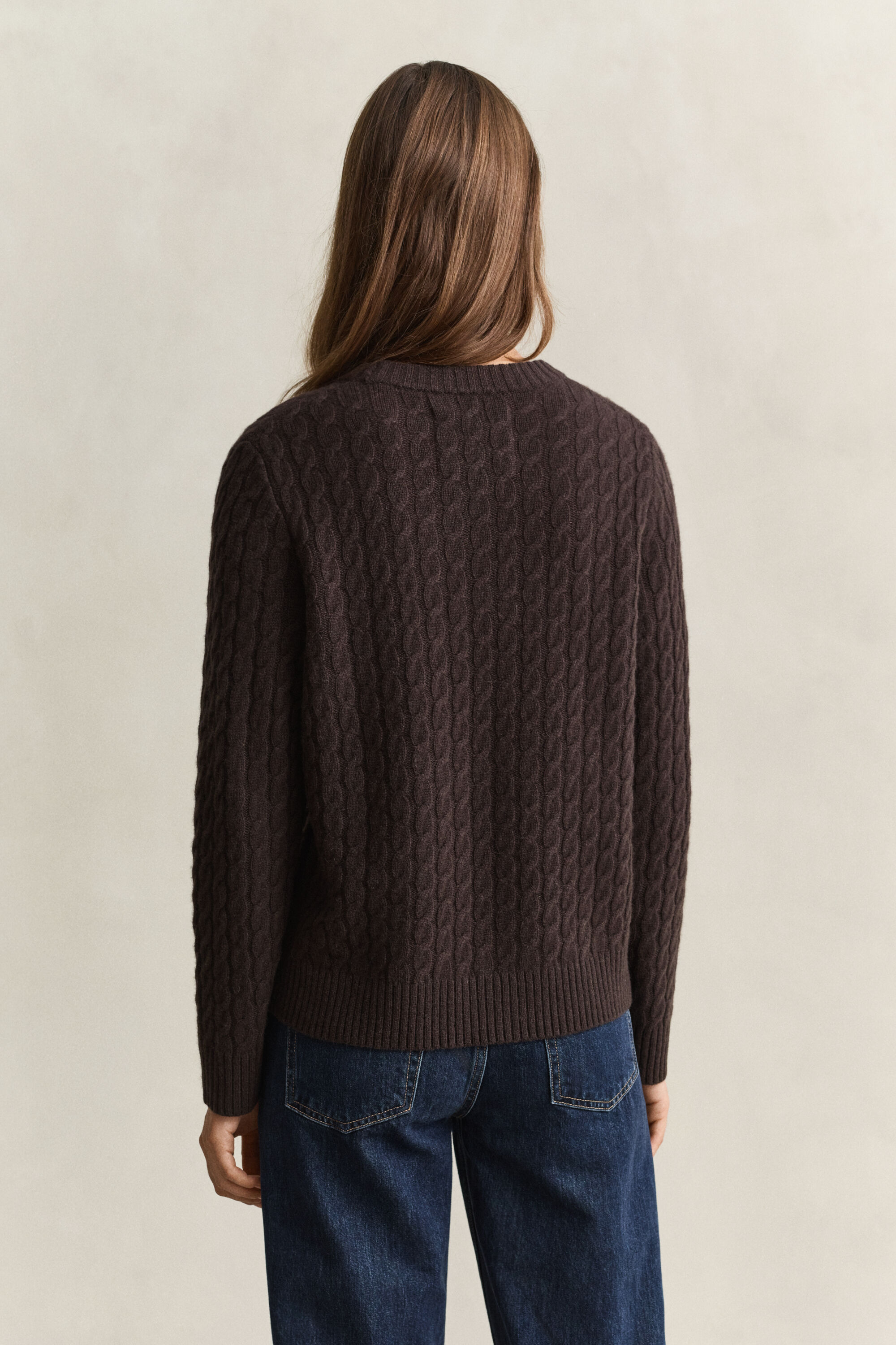 Zopfstrickpullover aus Kaschmir