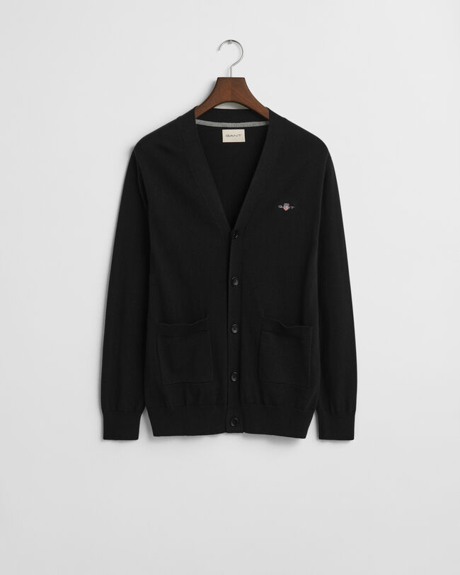 Classic V-Neck Strickjacke aus Baumwolle