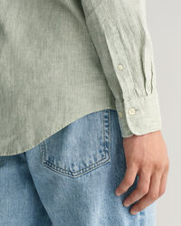 Regular Fit Leinen Hemd mit Streifen