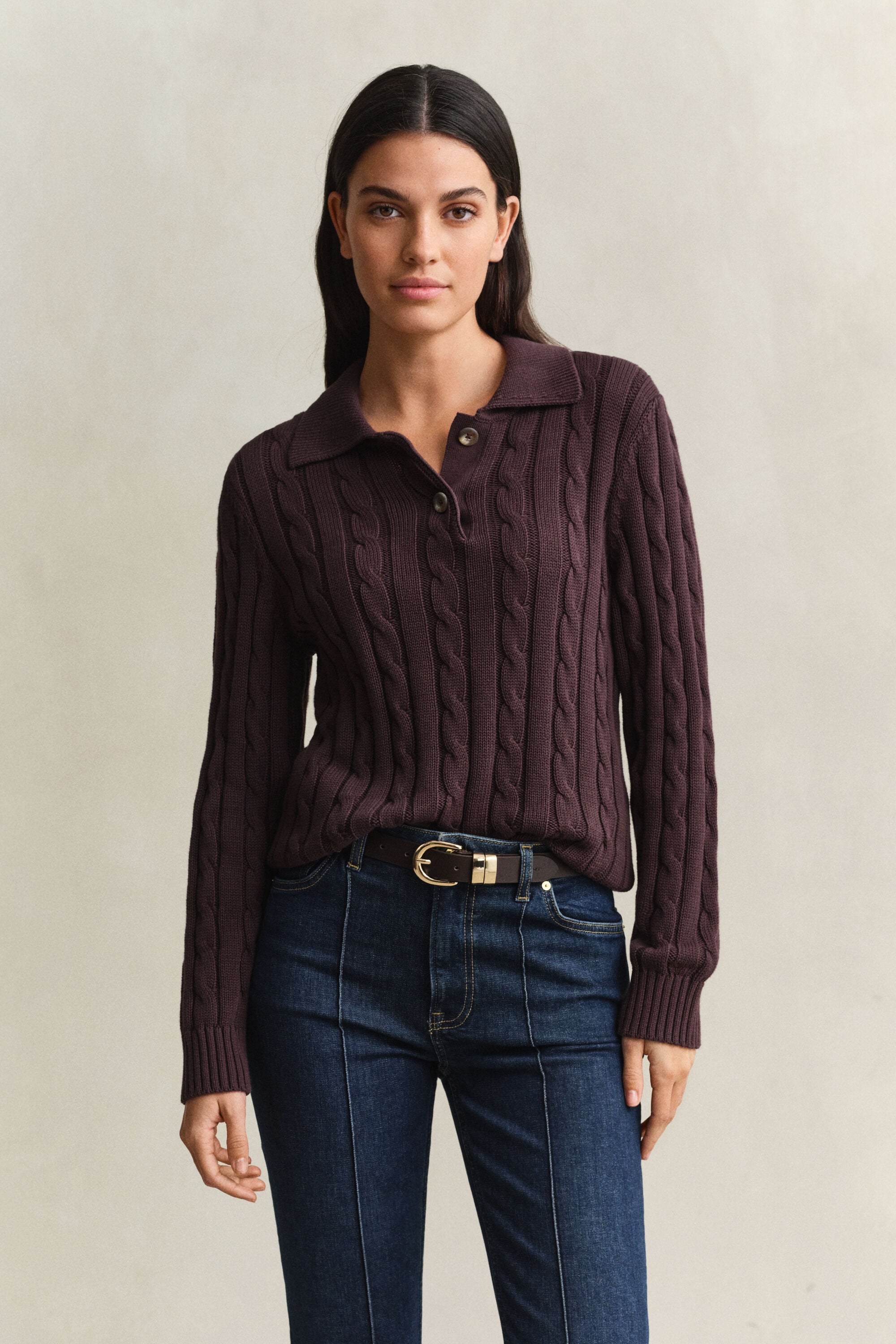 Zopfstrick Pullover aus Baumwolle