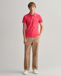 3-Color Tipped Piqu&eacute;-Poloshirt