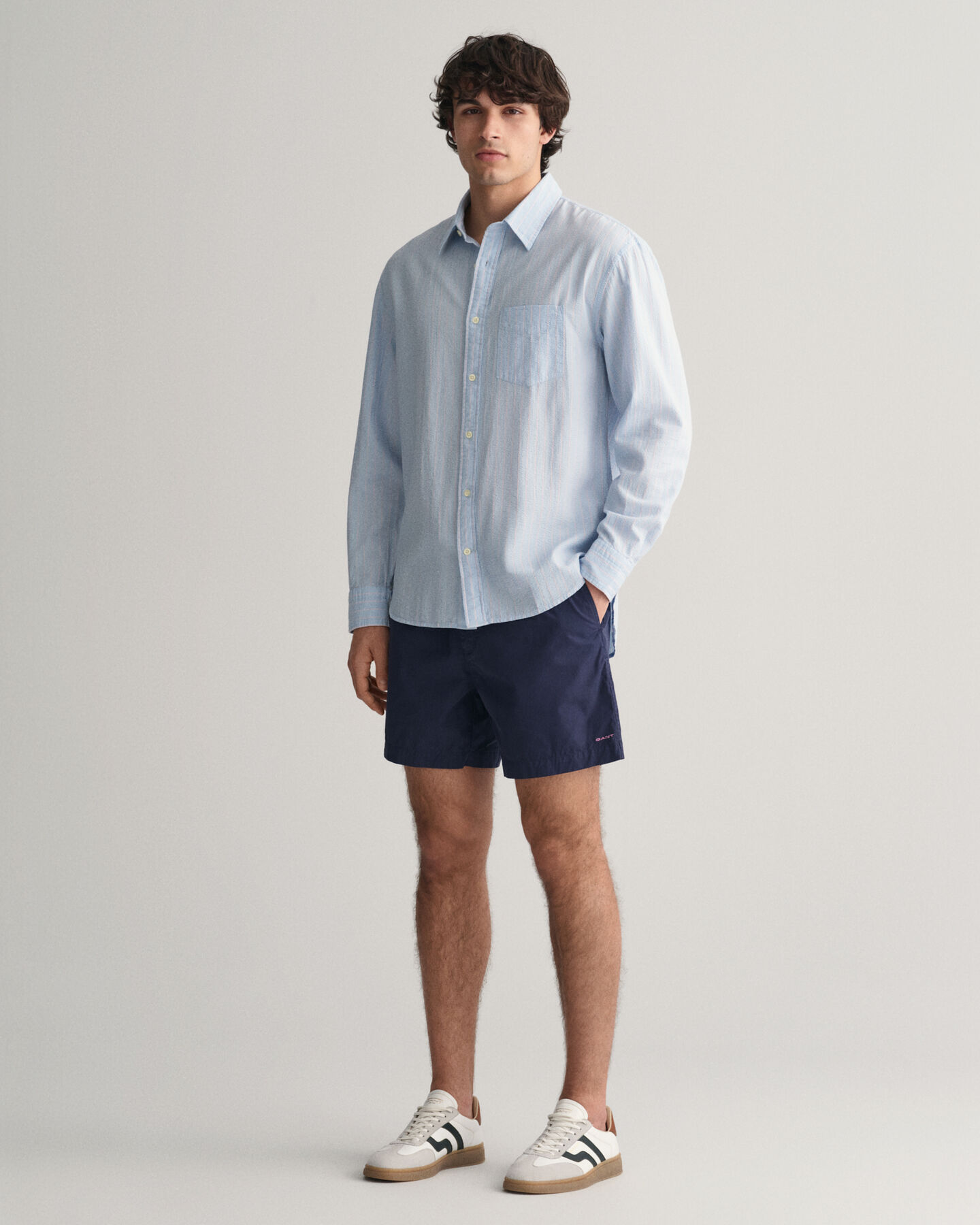 Baumwoll-Shorts mit Kordelzug