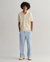 Textured Baumwoll Poloshirt