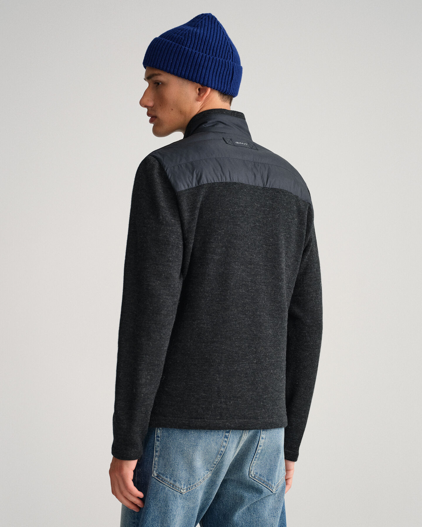 Leicht wattierte Mixed Media Jacke