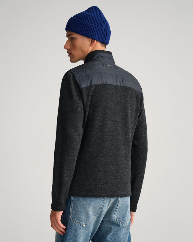 Leicht wattierte Mixed Media Jacke