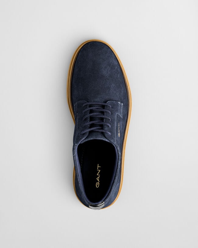 Niedriger Kinzoon Schn&uuml;rschuh aus Veloursleder