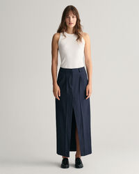 Plissierter Pinstripe Maxirock