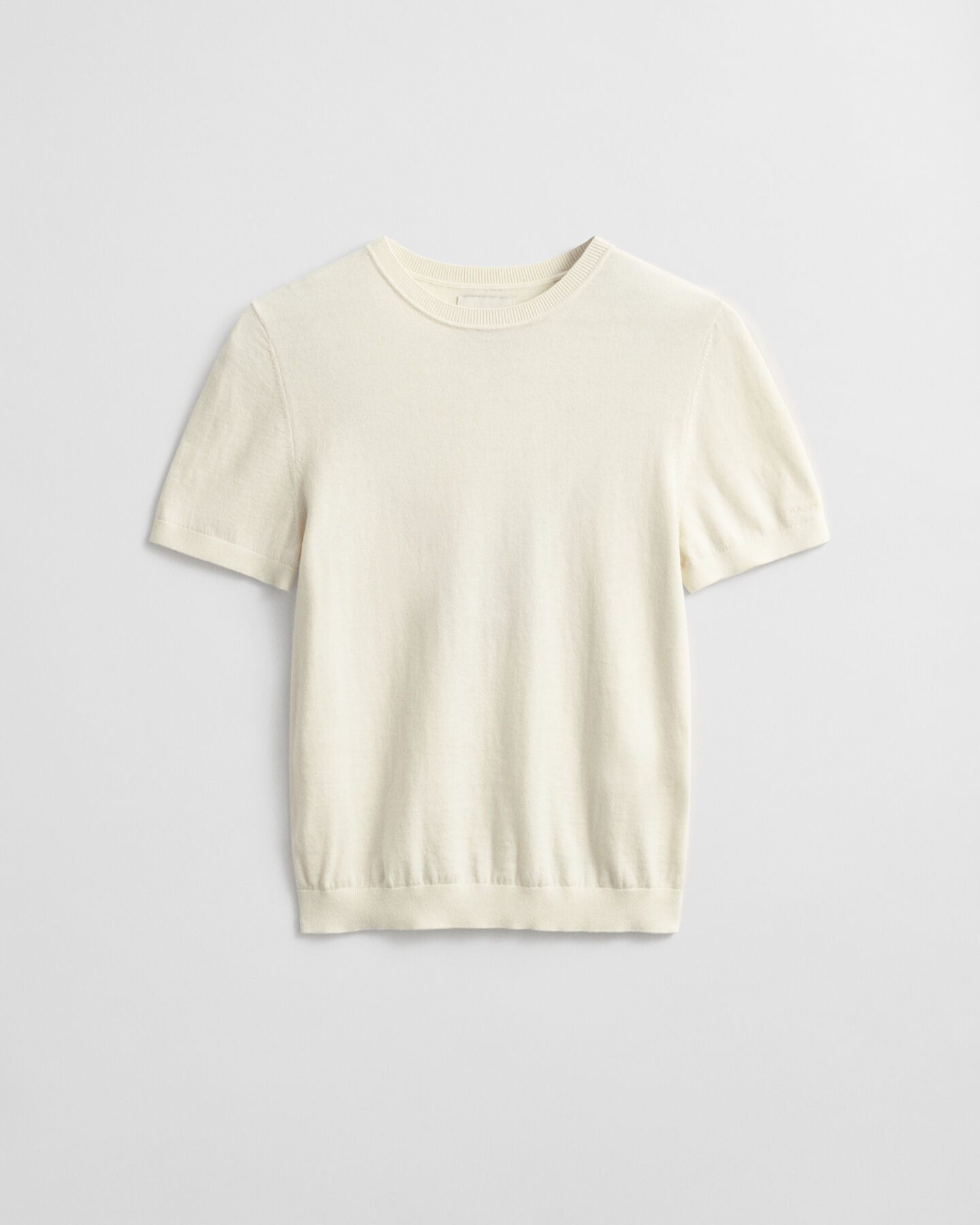Leichter Kurzarm-Rundhalspullover