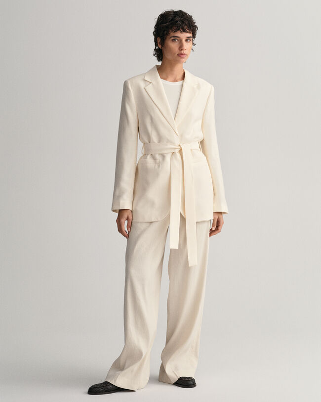 Regular Fit Fluid Blazer mit G&uuml;rtel