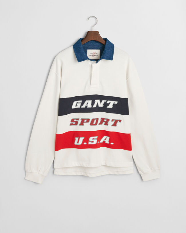 Heavy Rugger mit Denim-Kragen