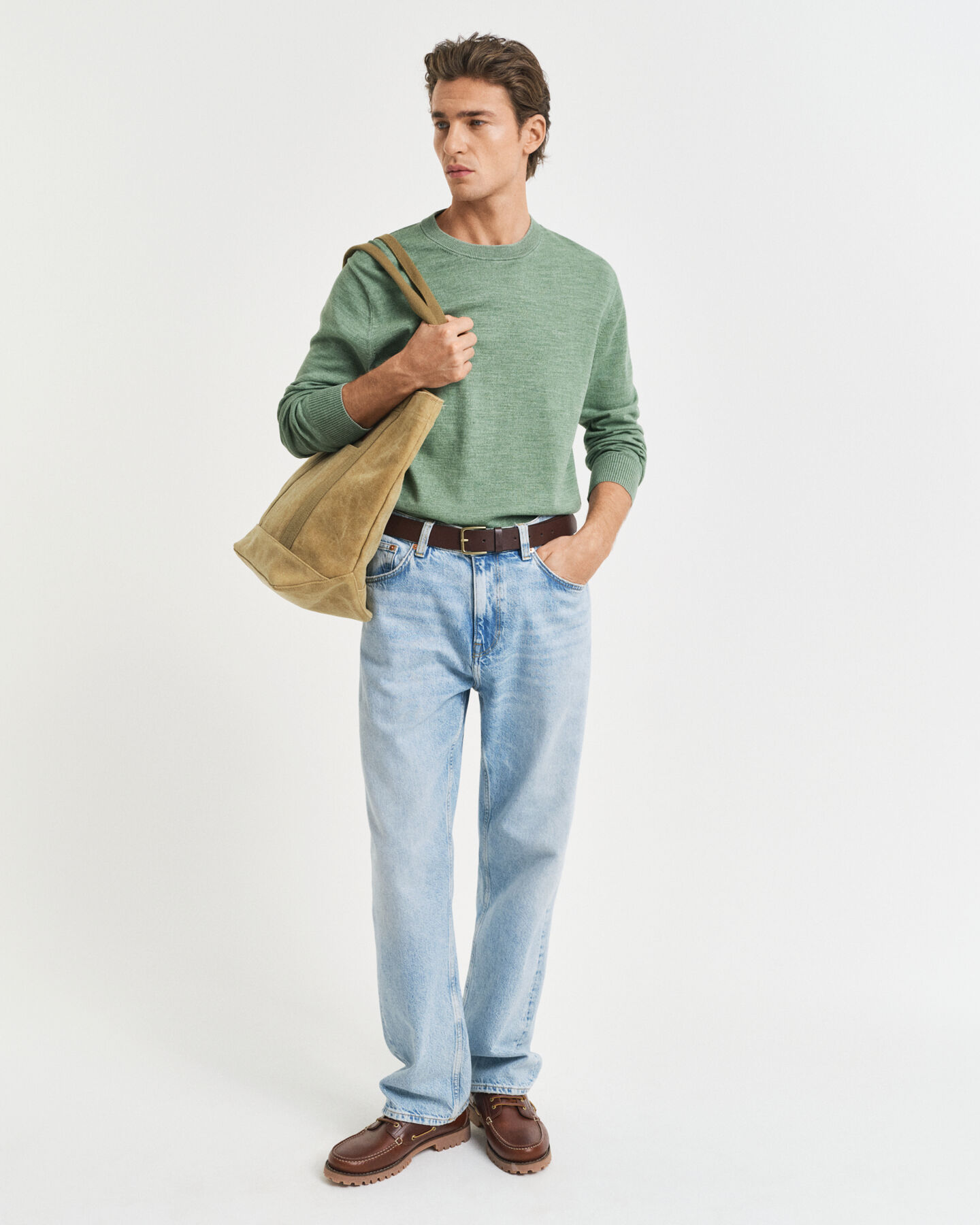 Sunfaded Rundhalspullover