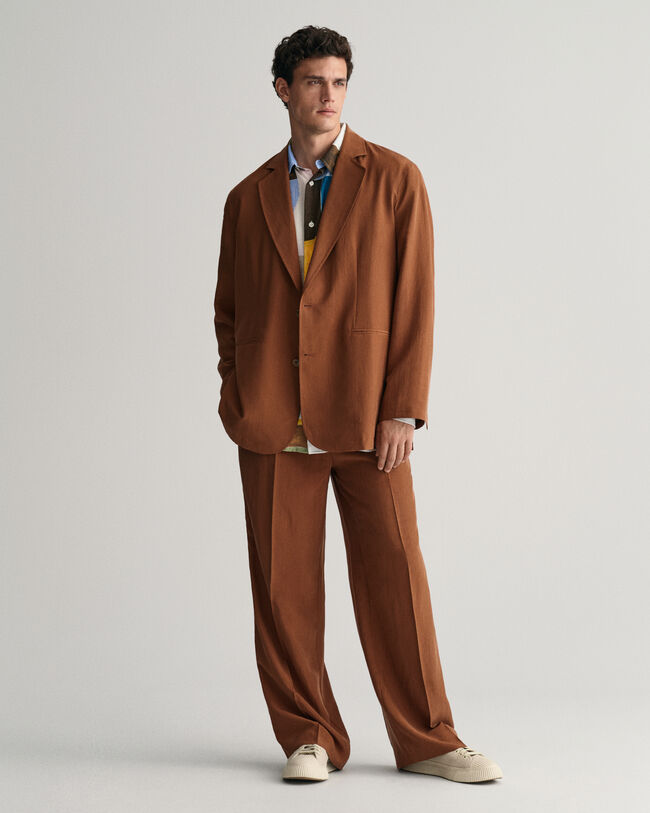 Relaxed Fit Seiden Anzugsakko