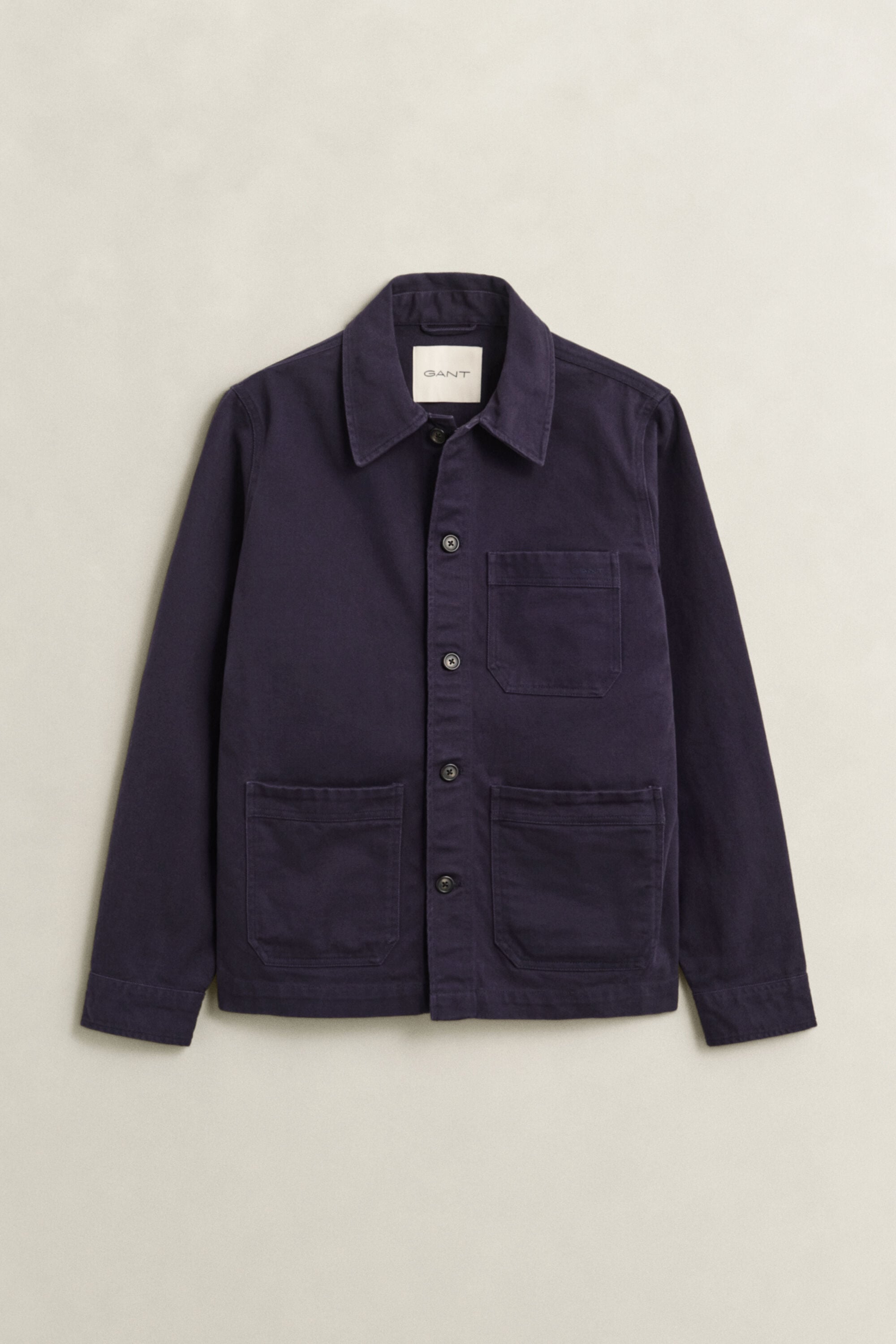 Hemdjacke aus gebürstetem Twill