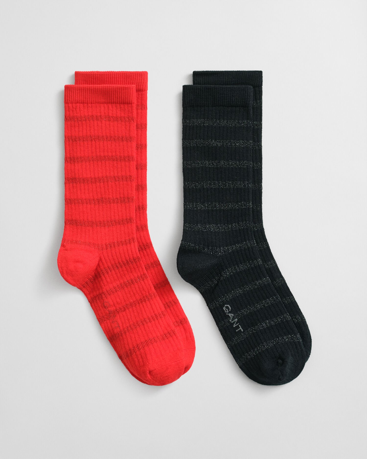 2er-Pack Socken mit Metallic-Streifen in Geschenkbox