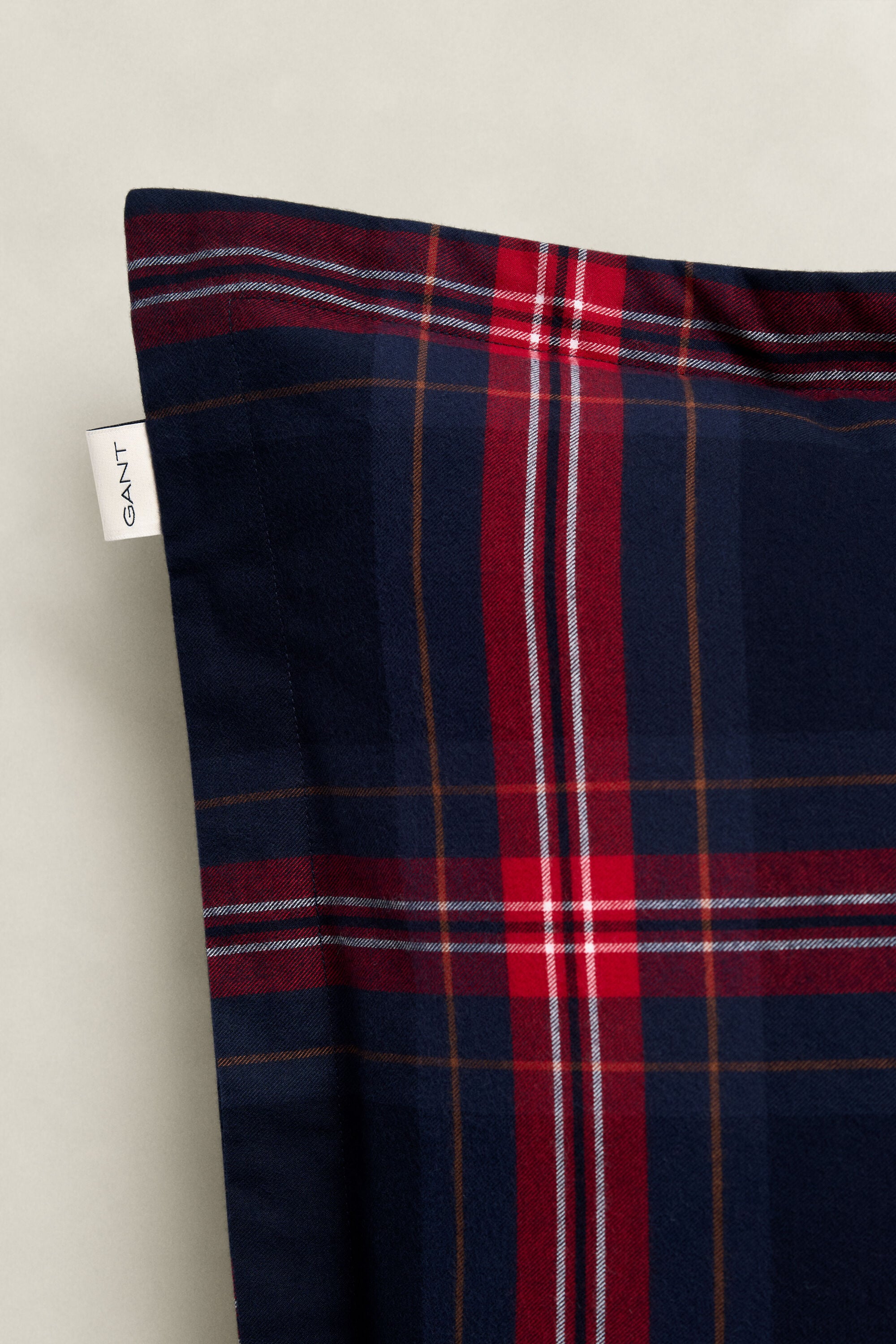Karierter Kopfkissenbezug aus Flanell — MARINE