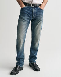 Regular Fit Jeans mit Vintage-Waschung