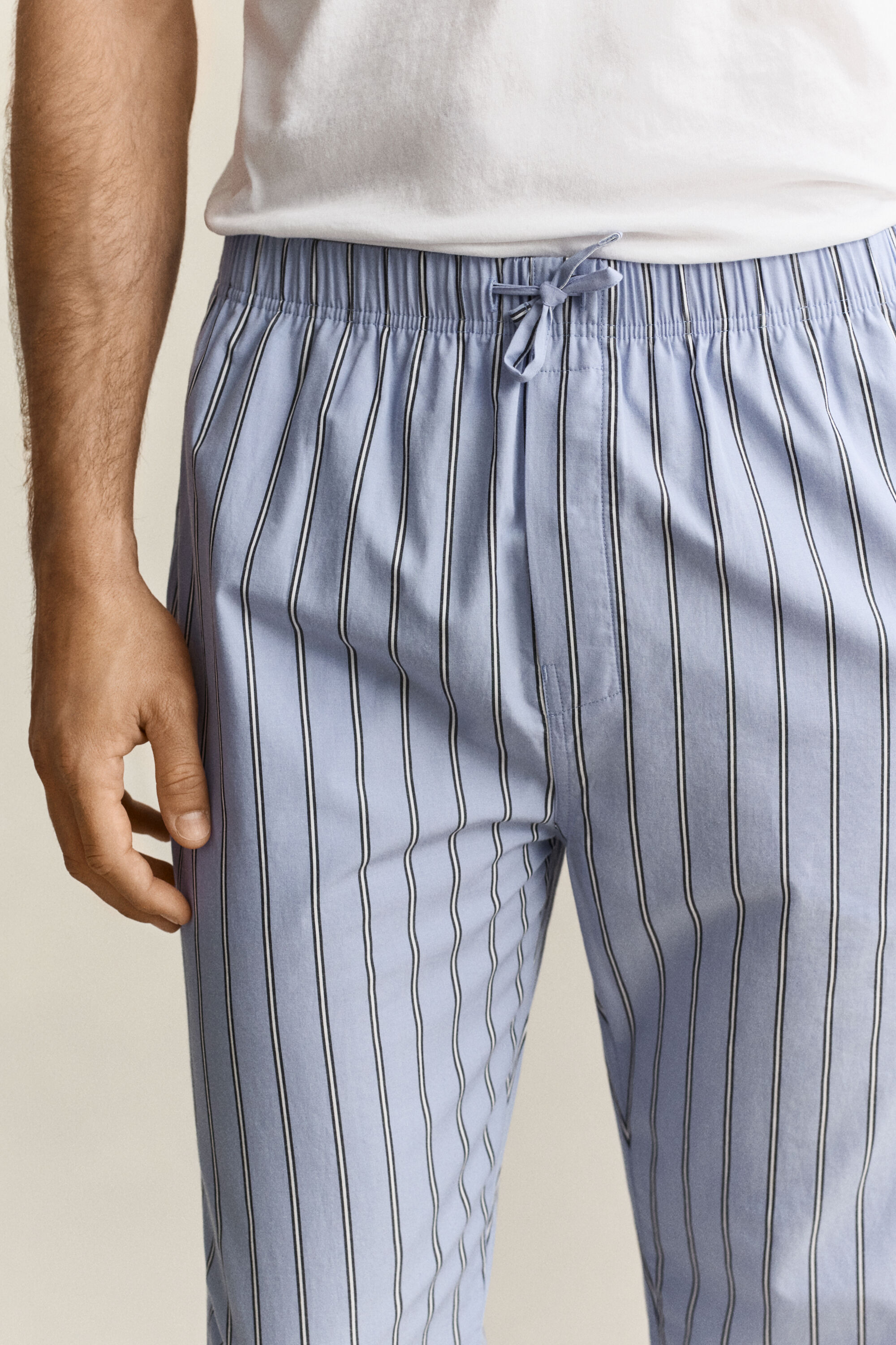 Gestreifte Pyjamahose aus Popeline