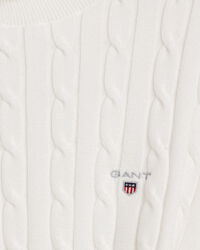 Rollkragenpullover aus Stretch-Baumwolle mit Zopfmuster