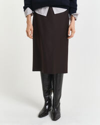 Bleistiftrock aus Wollmix in Midilänge