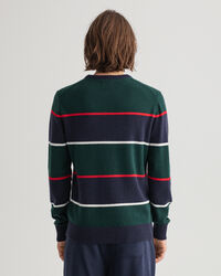 Banner Shield Rundhalspullover mit Streifen