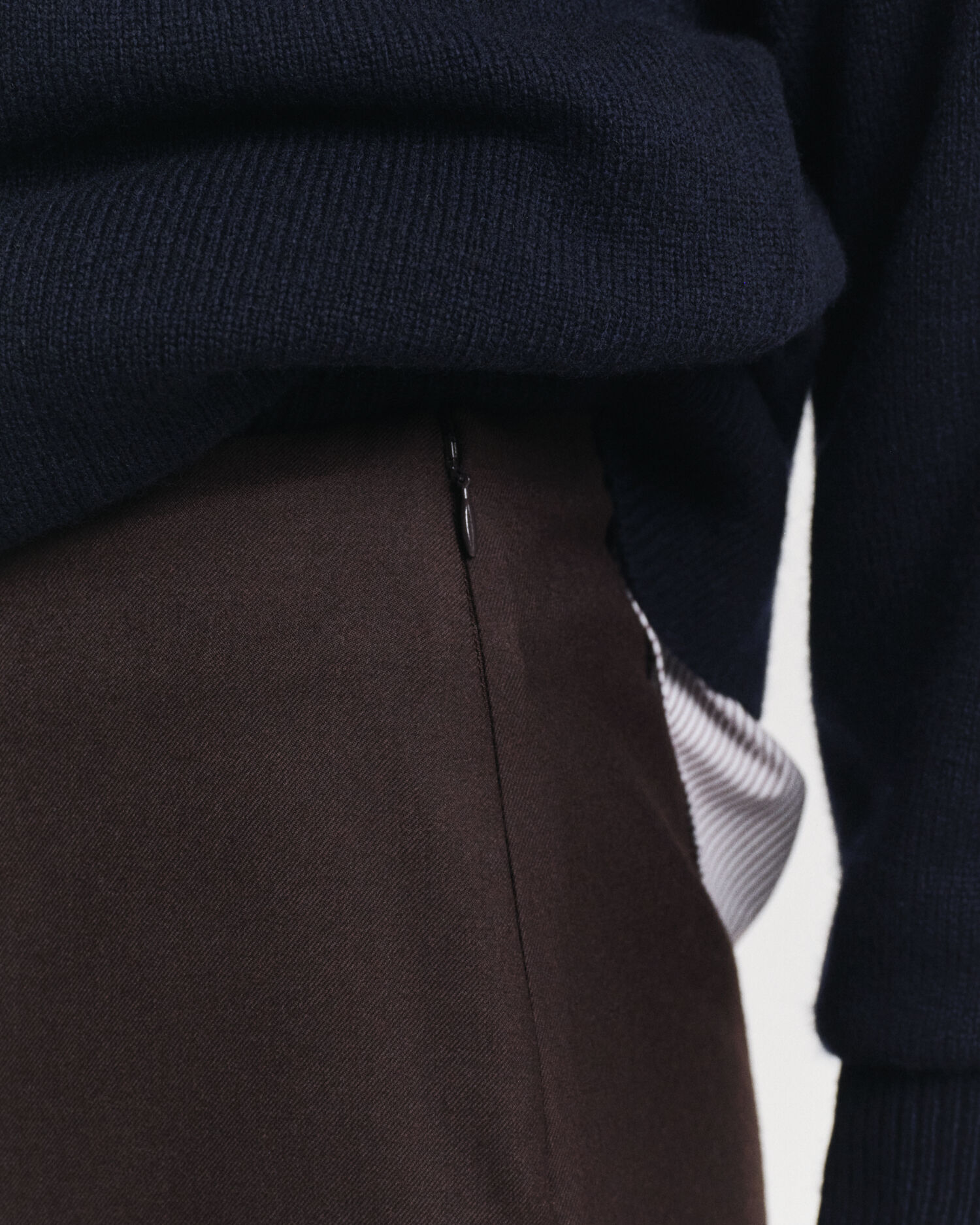 Bleistiftrock aus Wollmix in Midilänge