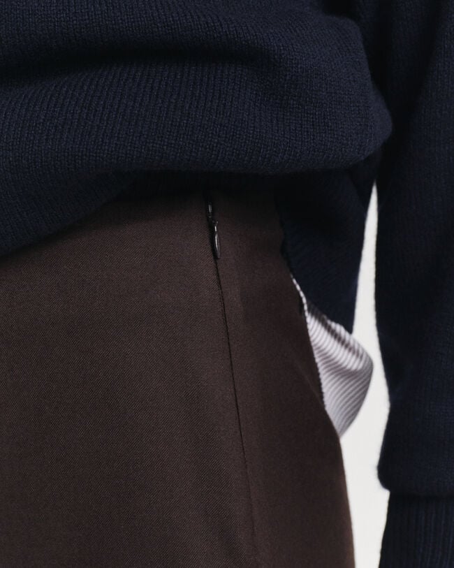 Bleistiftrock aus Wollmix in Midilänge