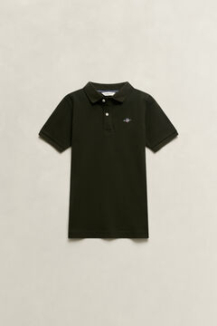 Teens Shield Polo Shirt — DARK MOSS GREEN 2