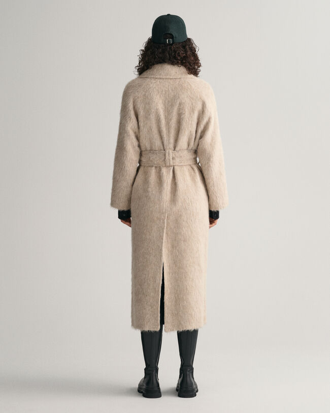 Kurzmantel mit haariger Struktur