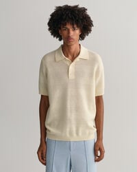 Textured Baumwoll Poloshirt