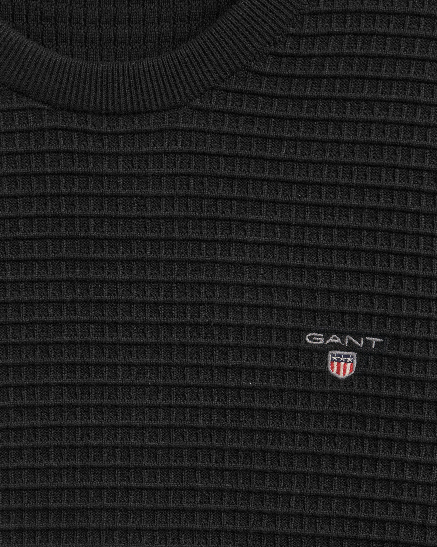 Struktur Rundhalspullover aus Baumwolle