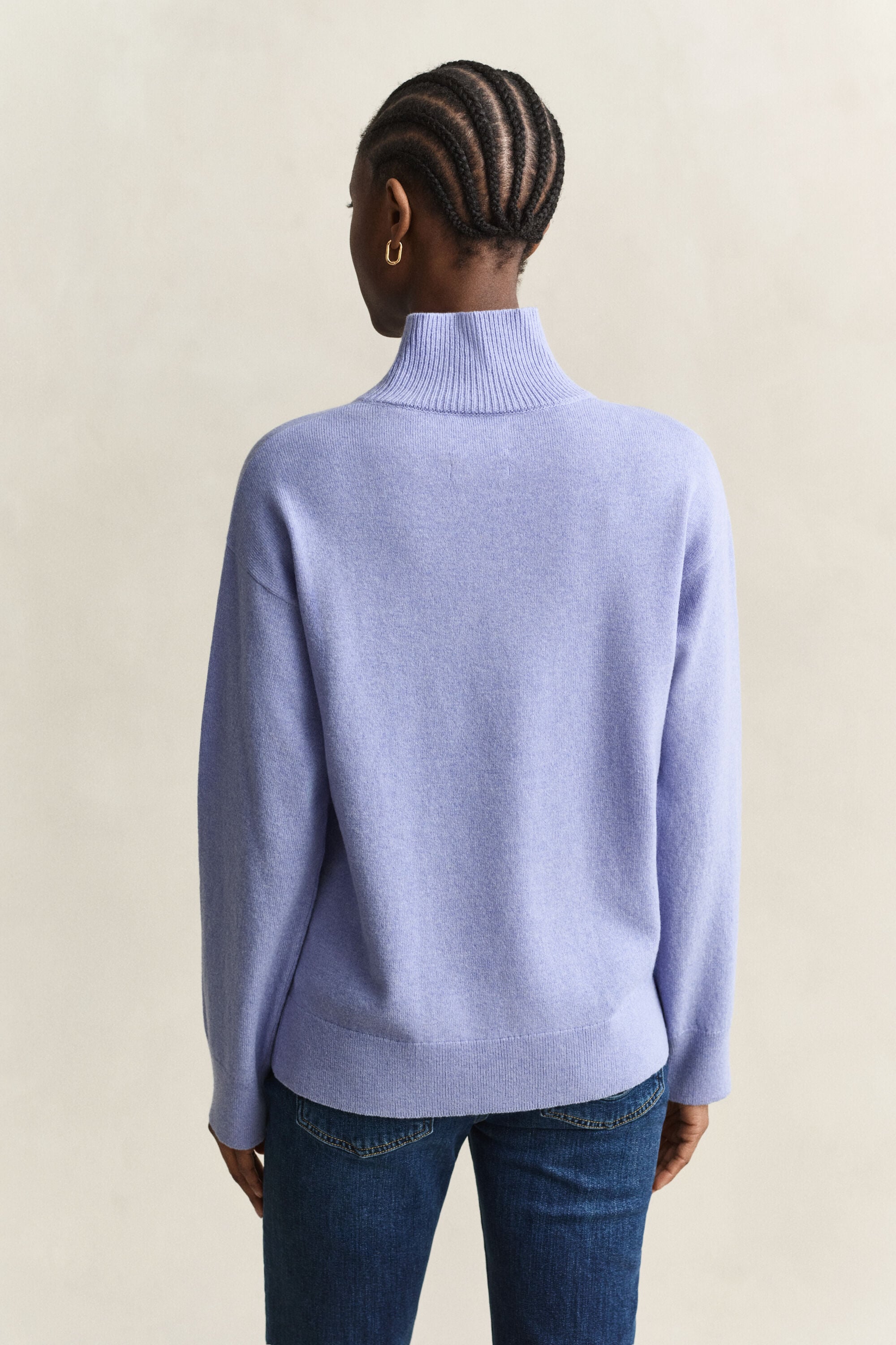 Stehkragenpullover aus feiner Lambswool