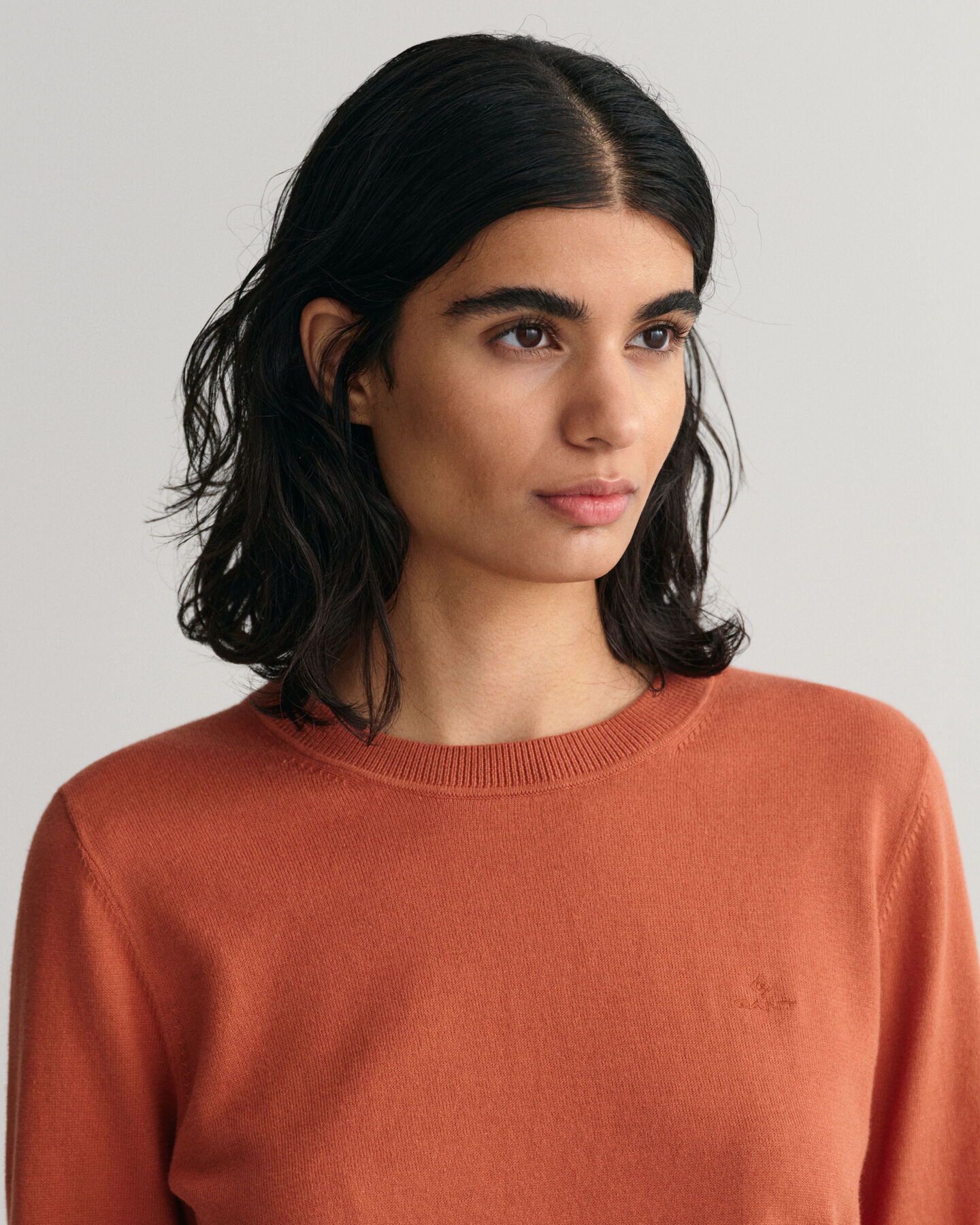 Leichter Rundhalspullover aus Baumwolle