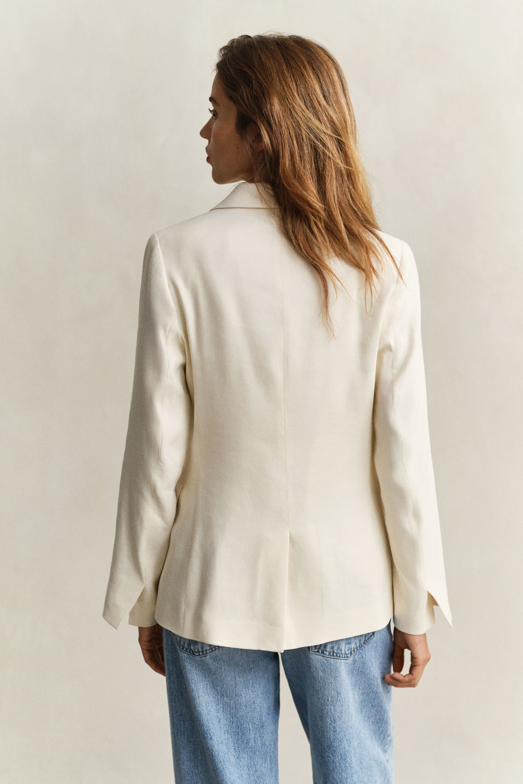 Stretch-Blazer aus Leinen