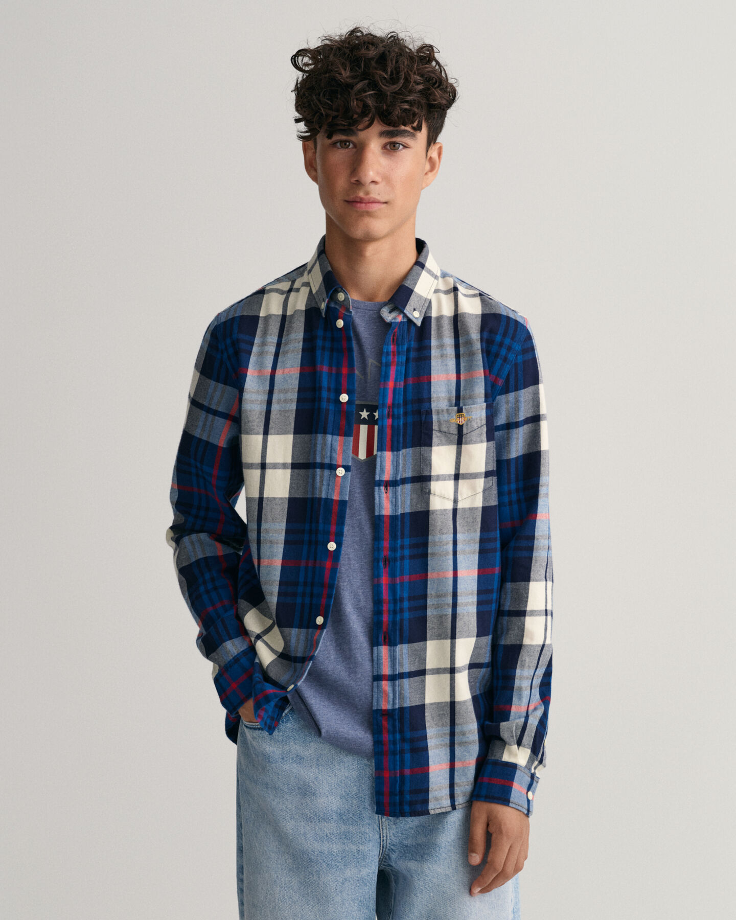 Teen Boys Tartan Flanellhemd