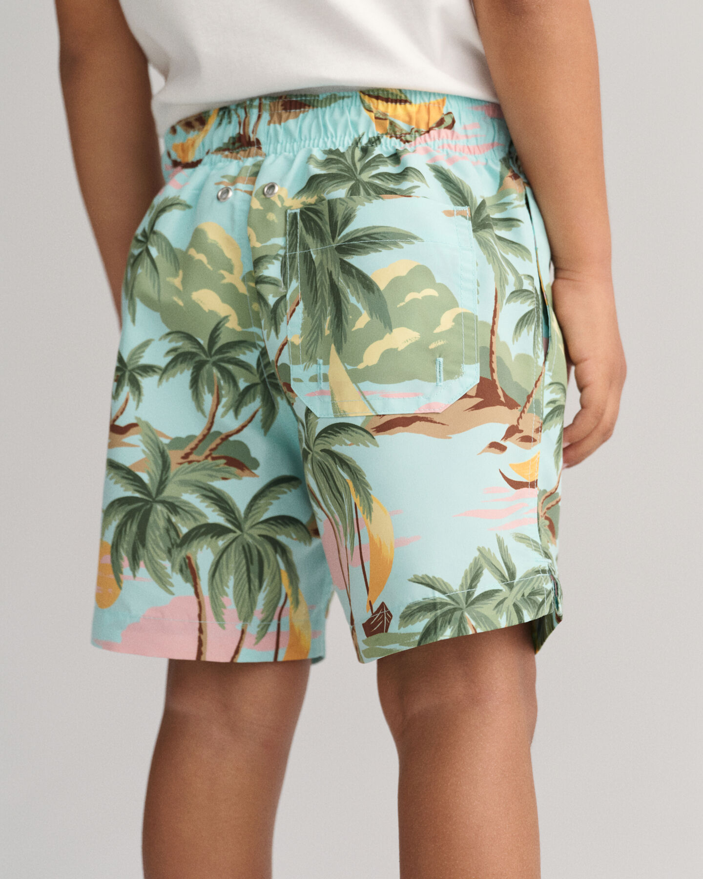 Boys Hawaiian Print Badeshorts