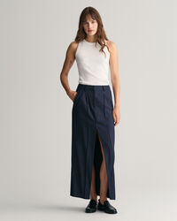 Plissierter Pinstripe Maxirock