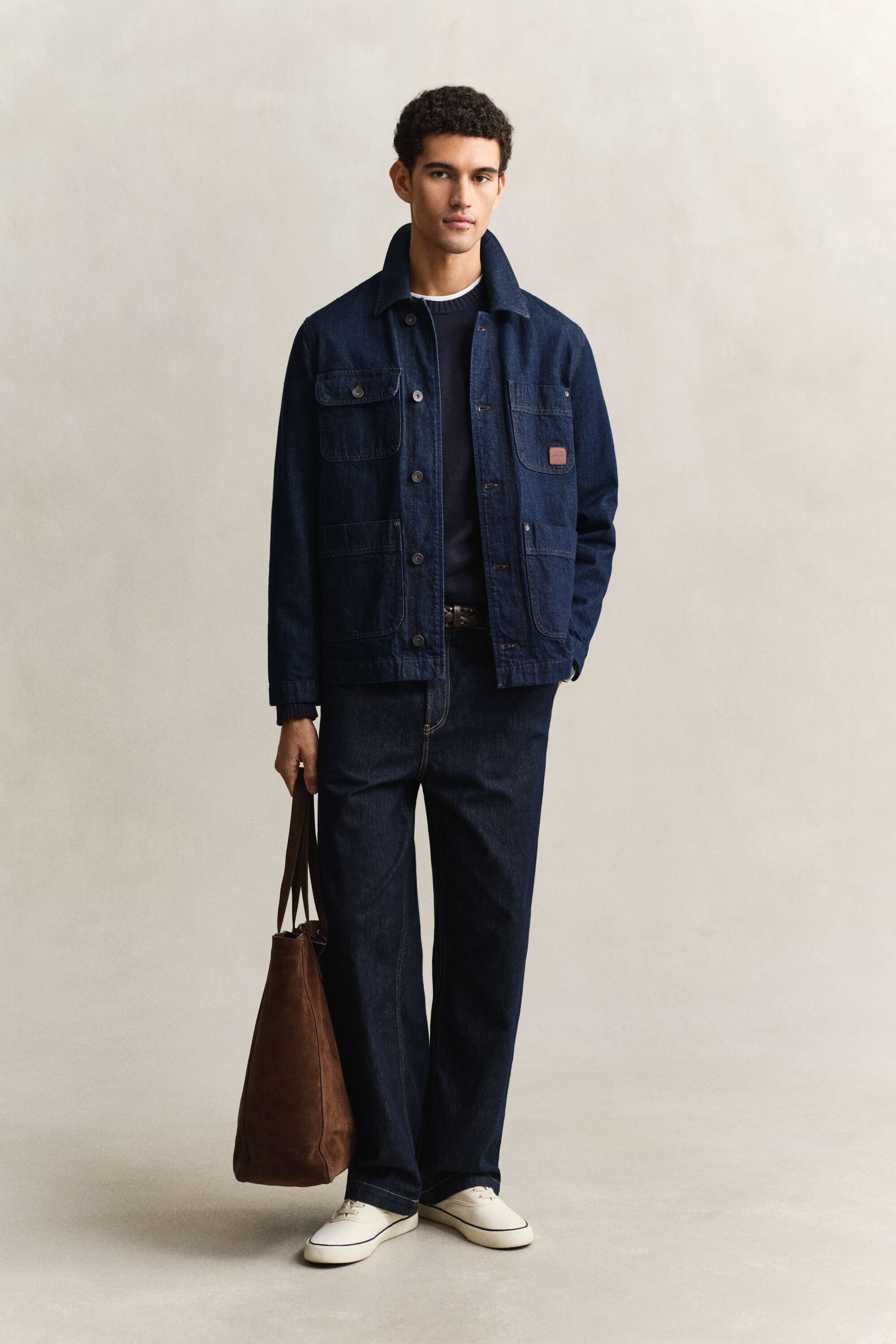 Rundhalspullover aus Baumwollgemisch