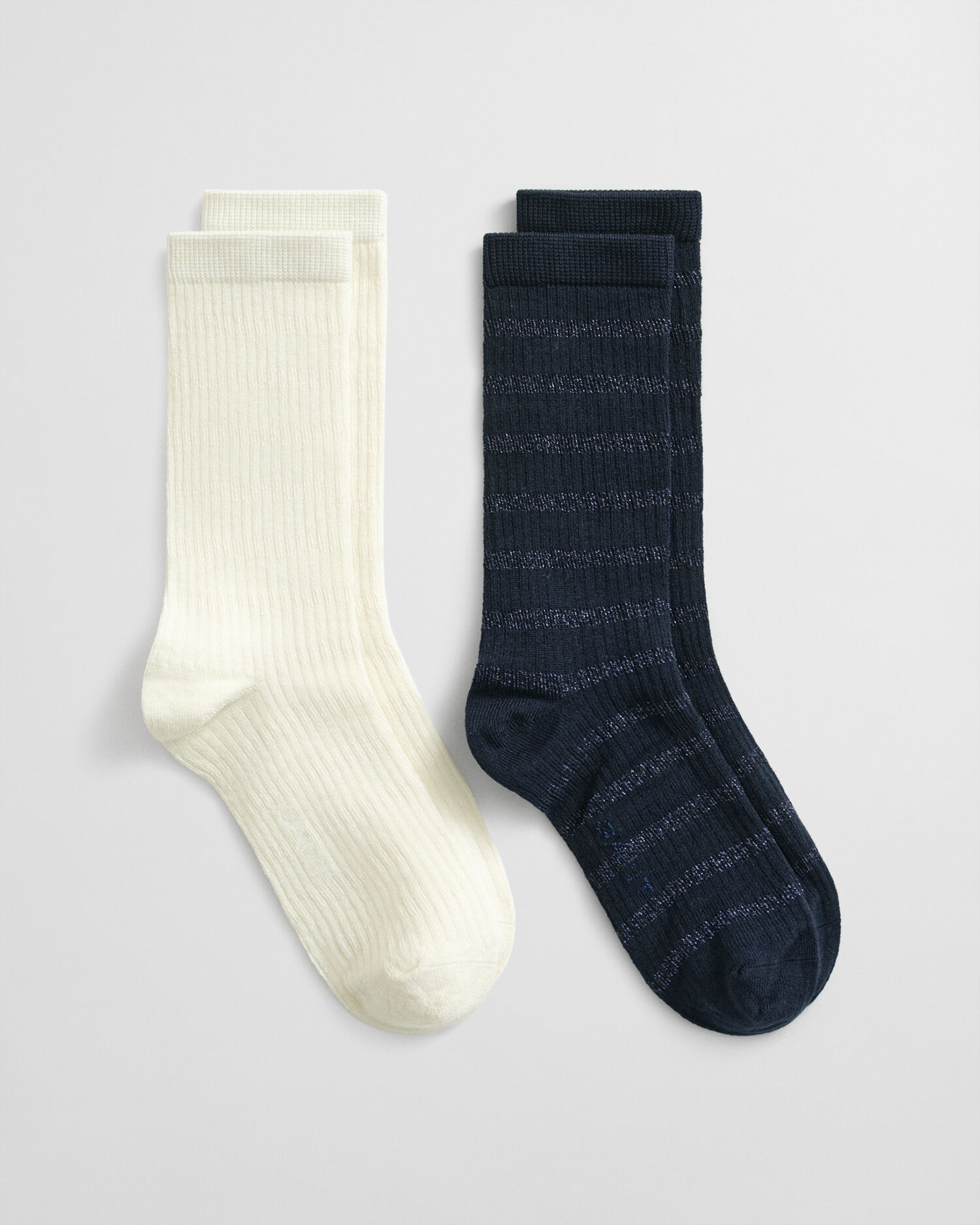 2er-Pack Socken mit Metallic-Streifen in Geschenkbox