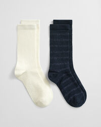 2er-Pack Socken mit Metallic-Streifen in Geschenkbox